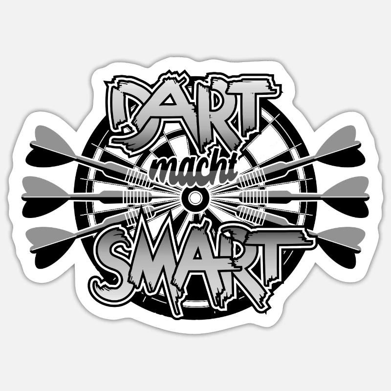 La fléchette inspire petits et grands - Sticker taille S (10 x 10 cm) - blanc mat