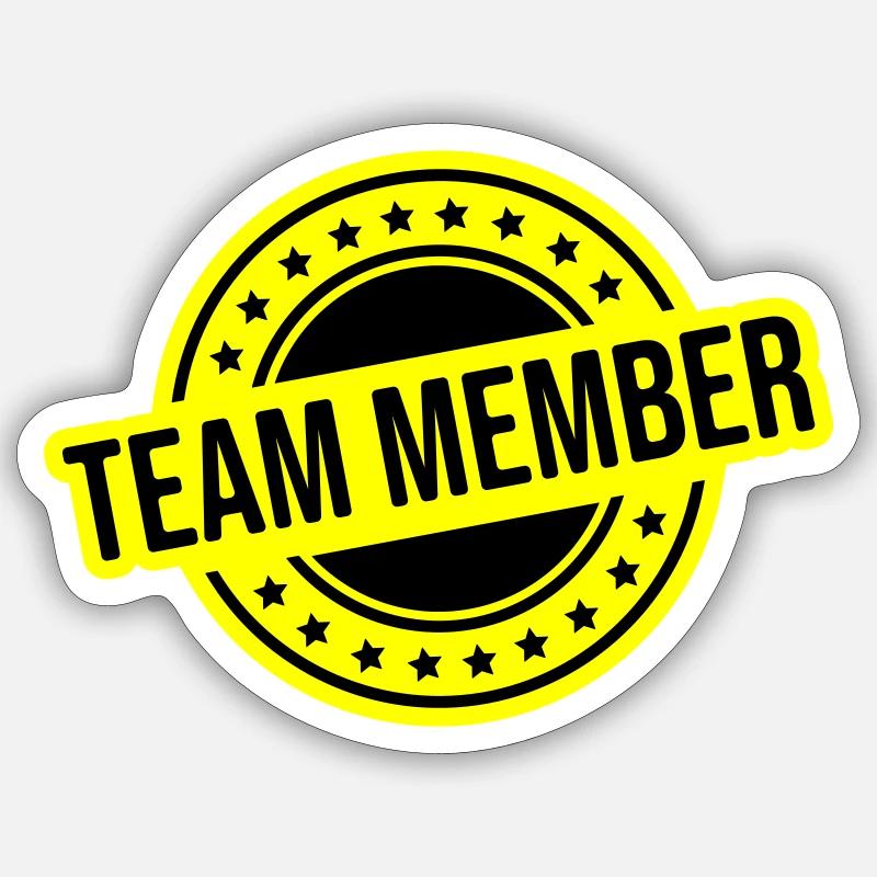 Team Member - Sticker size S (10 x 10 cm) - white matte