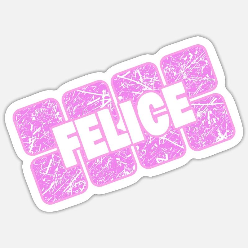 Felice de la Saint-Valentin - Sticker taille S (10 x 10 cm) - blanc mat