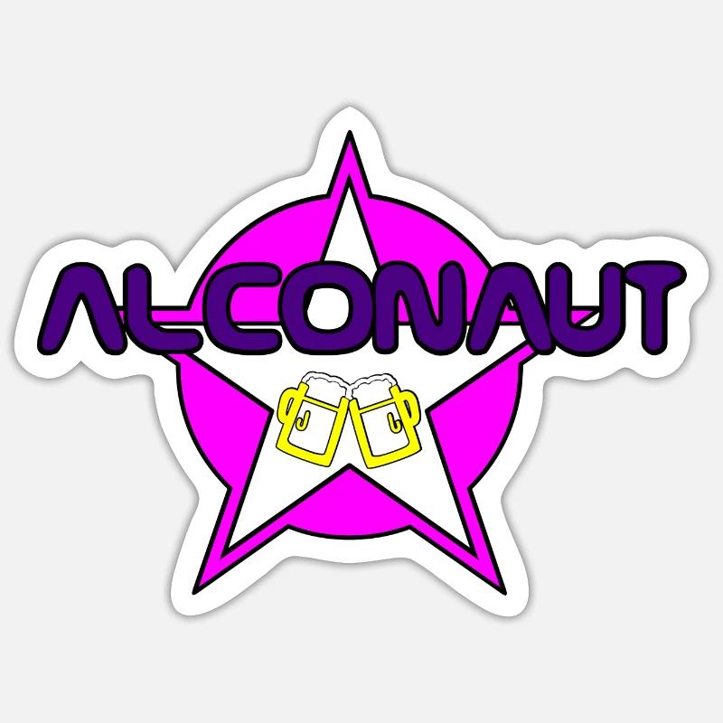 Fête - ALCONAUT D - Sticker taille S (10 x 10 cm) - blanc mat