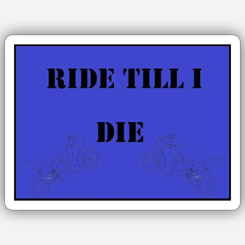 Ride - Sticker Größe S (10 x 10 cm) - Mattweiß