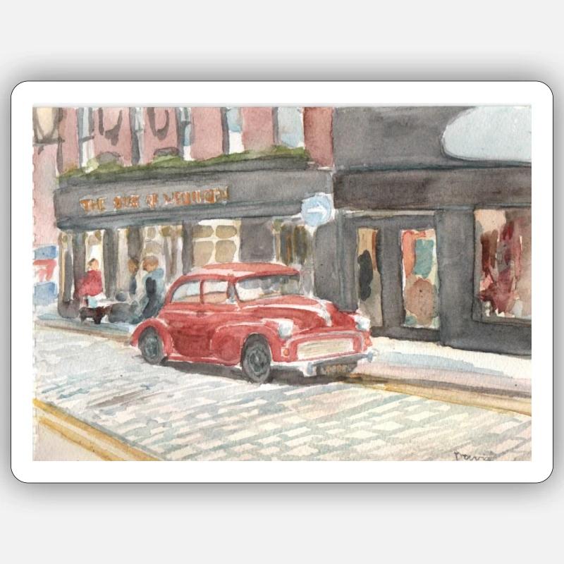 Customized Morris Minor Sticker size S (10 x 10 cm)