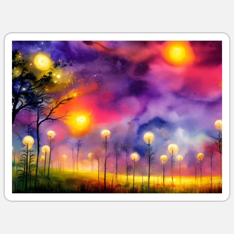 Starry night Sticker size S (10 x 10 cm)