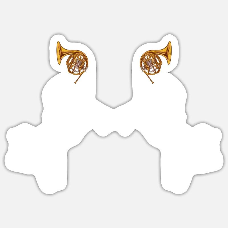 Zwei EinHörner - Sticker Größe S (10 x 10 cm) - Mattweiß