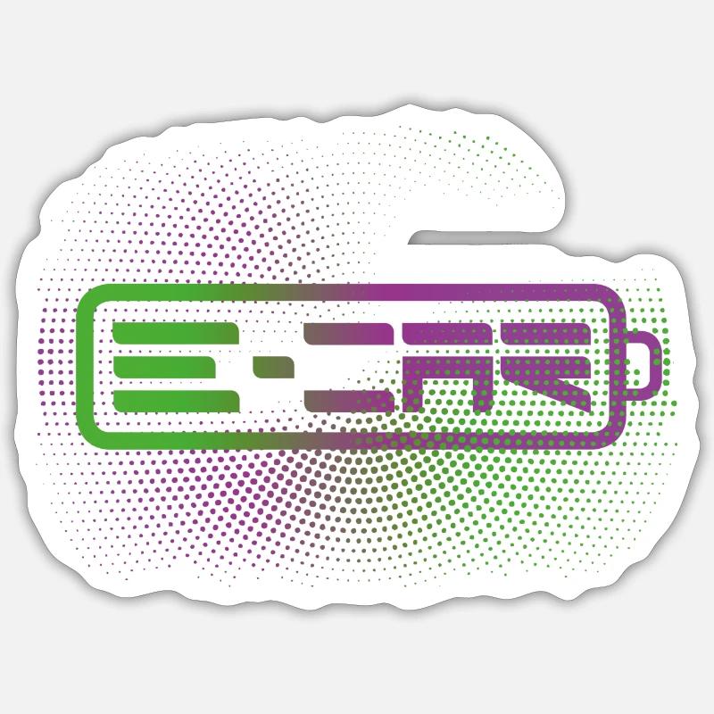 e-Car - lets go! Sticker size S (10 x 10 cm)