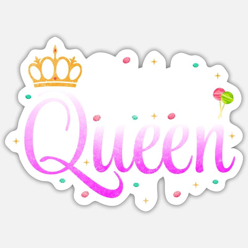Candy Cupcake Lollipop - Sticker taille S (10 x 10 cm) - blanc mat