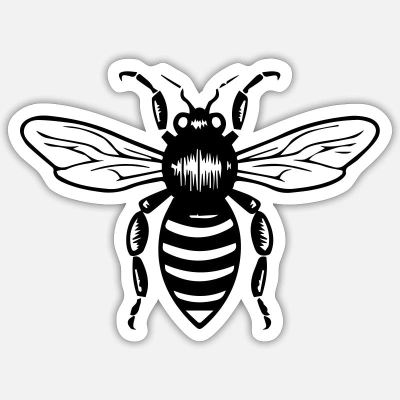 Bienen Sticker Größe S (10 x 10 cm)