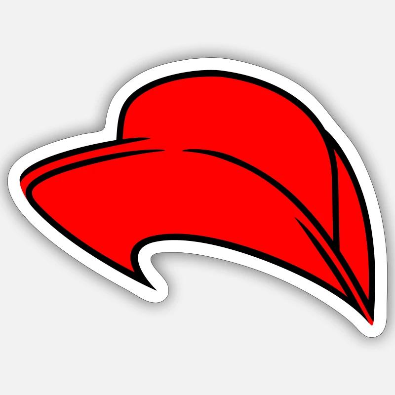 Baseball cap (comic style, 2c) Sticker size S (10 x 10 cm)