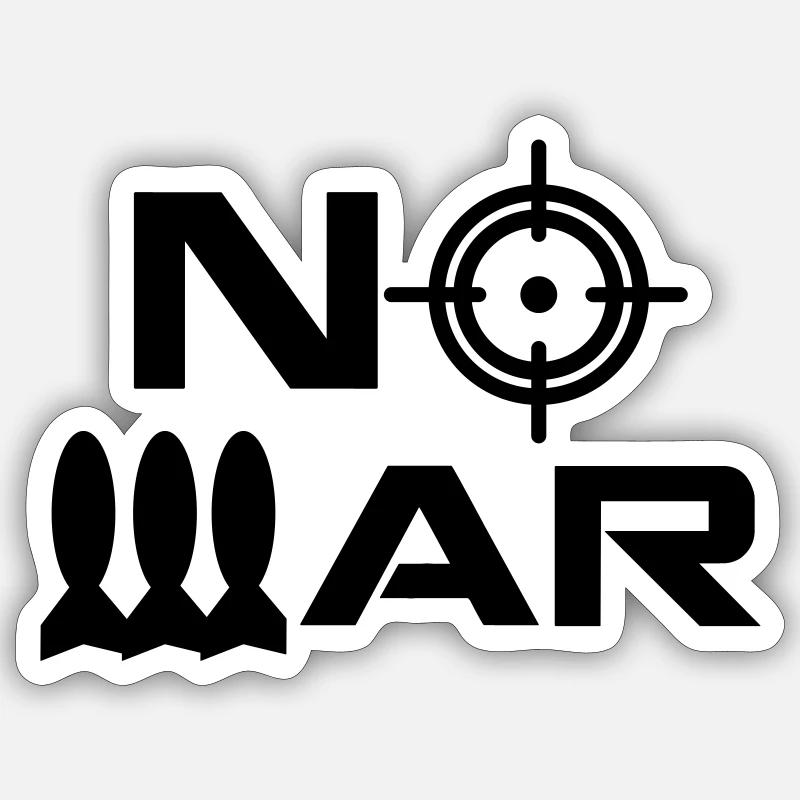 no war 01 - Sticker size S (10 x 10 cm) - white matte