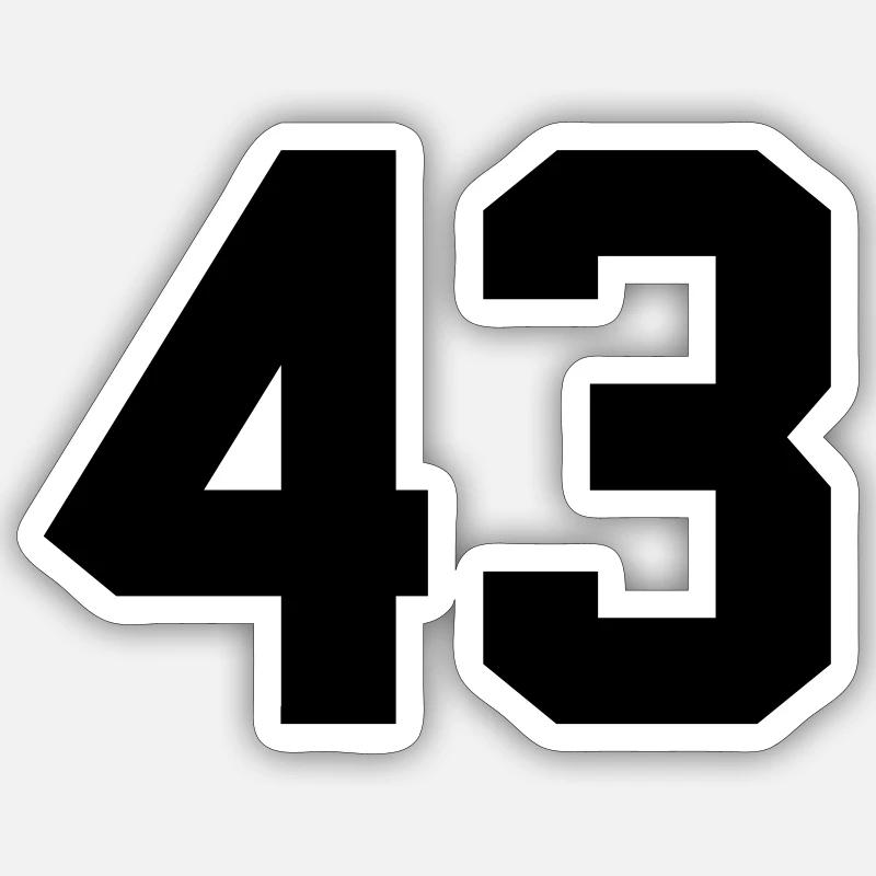 43 - Sticker Größe S (10 x 10 cm) - Mattweiß