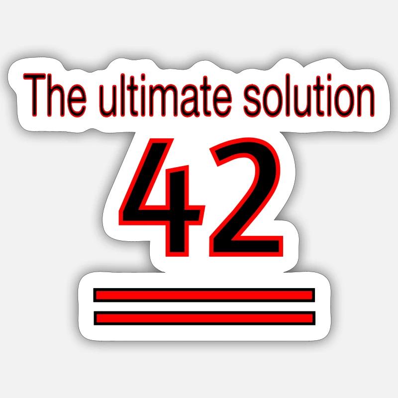 The ultimate solution - Sticker Größe S (10 x 10 cm) - Mattweiß