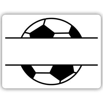 Étiquette de nom de football avec le nom souhaité - Sticker taille S (10 x 10 cm) - blanc mat - Devant