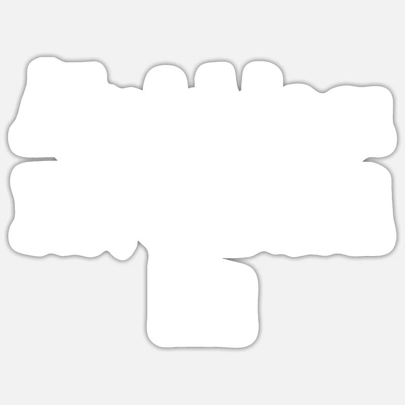 Allmächd na bist du schäi bläid - Sticker Größe S (10 x 10 cm) - Mattweiß