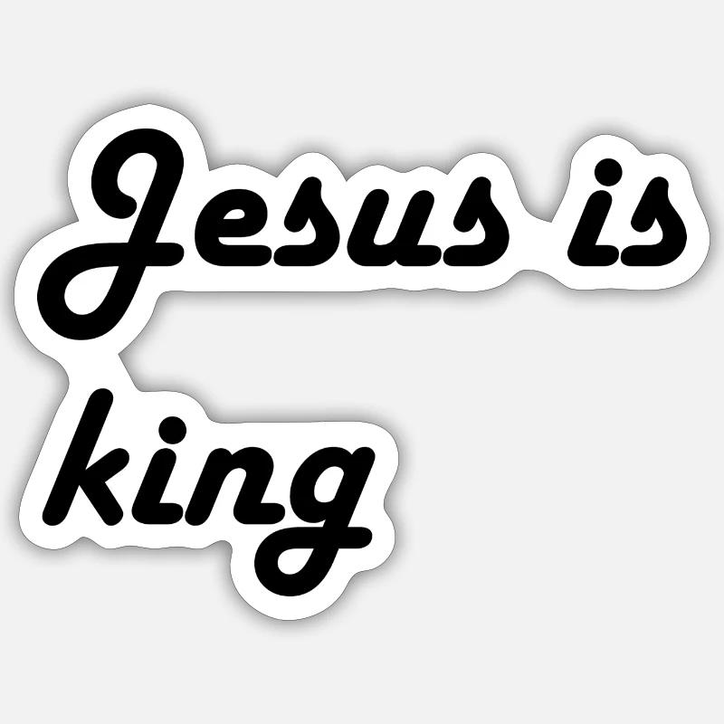 jesus is king Sticker taille S (10 x 10 cm)