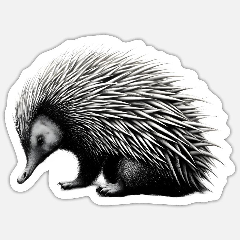Echidna - Sticker size S (10 x 10 cm) - white matte
