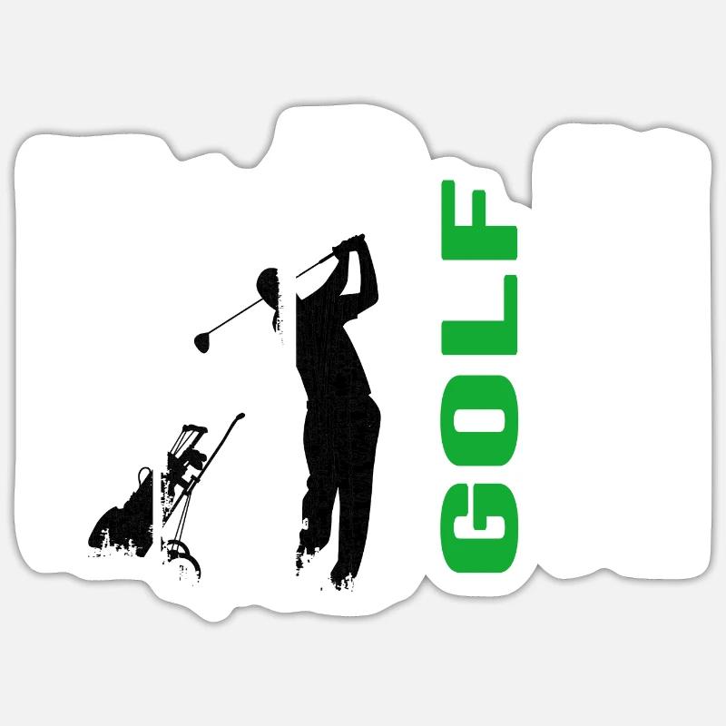 Golf Golfer Golf Course - Sticker size S (10 x 10 cm) - white matte