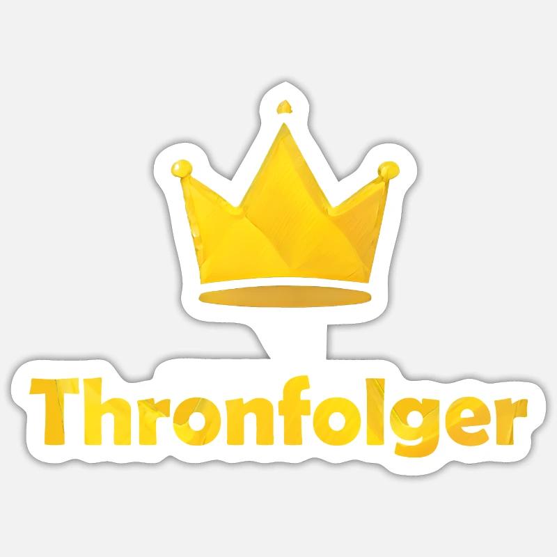 Thronfolger - Sticker Größe S (10 x 10 cm) - Mattweiß