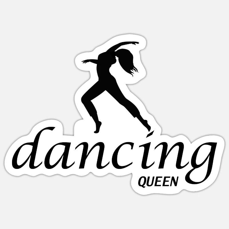Danse Musique de danse - Sticker taille S (10 x 10 cm) - blanc mat