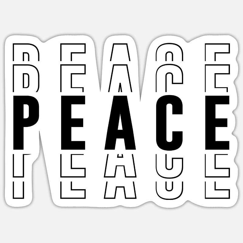Peace - Sticker Größe S (10 x 10 cm) - Mattweiß