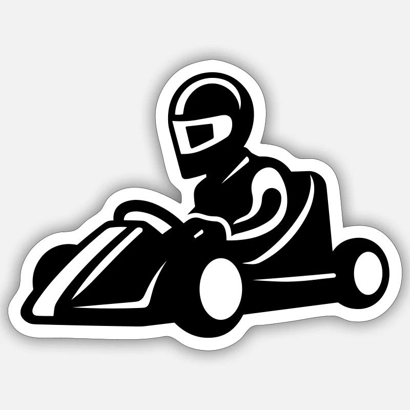 Kart - Sticker Größe S (10 x 10 cm) - Mattweiß