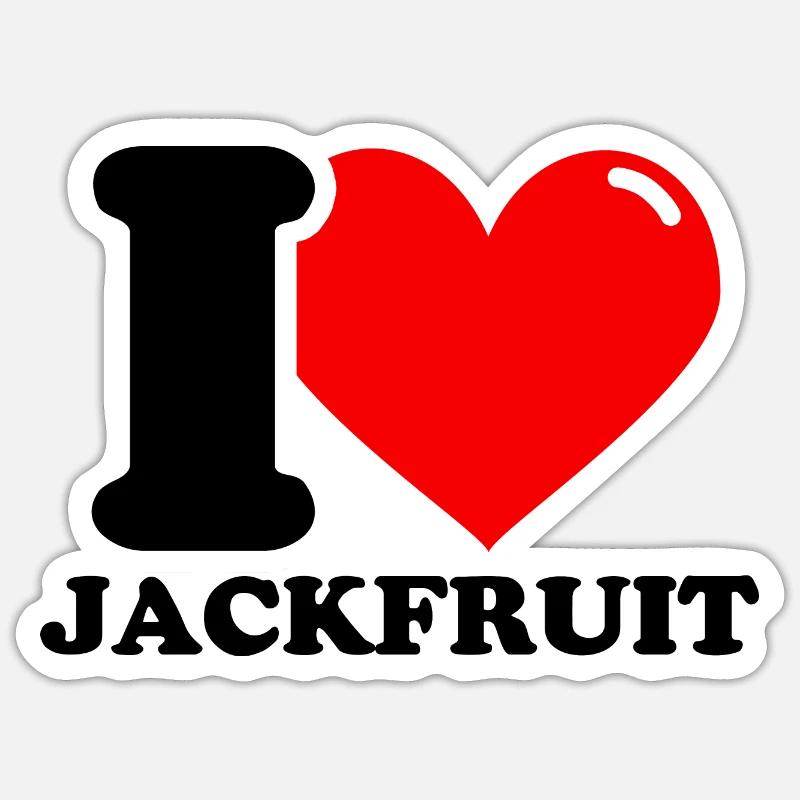 J’adore le jacquier - Sticker taille S (10 x 10 cm) - blanc mat