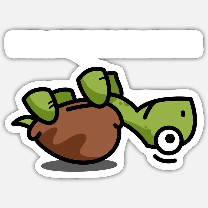 Turtle Turtle Pun Gift - Sticker size S (10 x 10 cm) - white matte