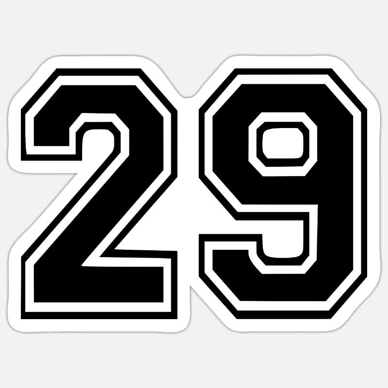 29 - Sticker Größe S (10 x 10 cm) - Mattweiß