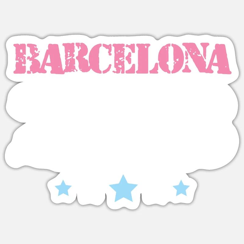 Barcelone 2023 - Sticker taille S (10 x 10 cm) - blanc mat