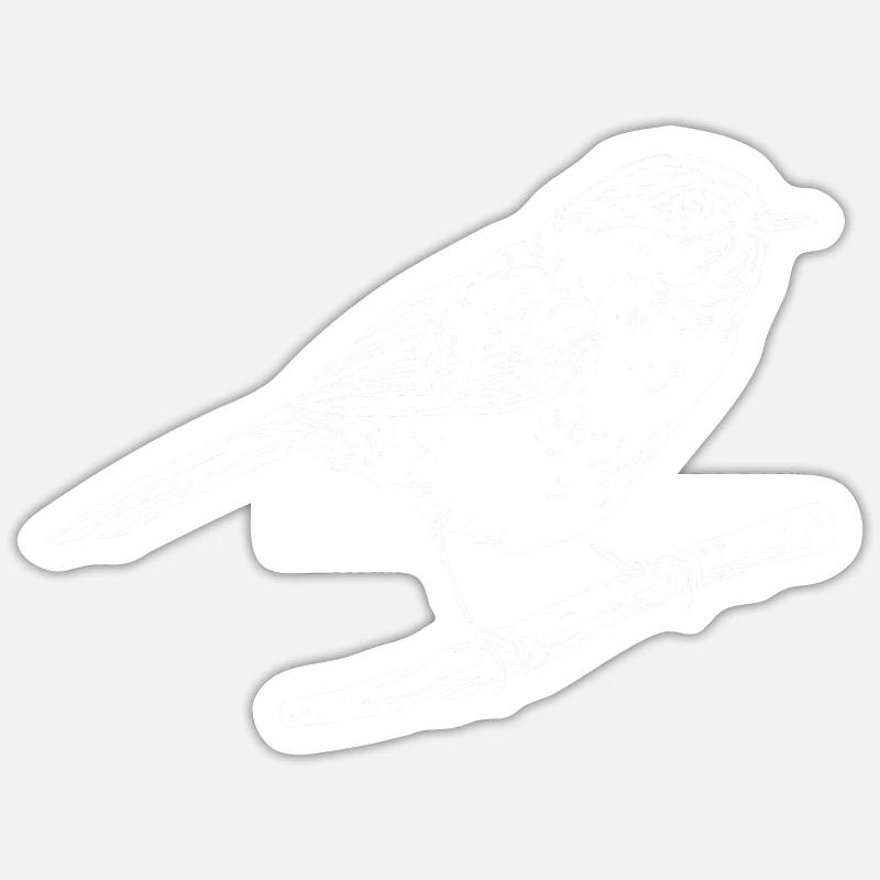 Observation des oiseaux mésanges Sticker taille S (10 x 10 cm)