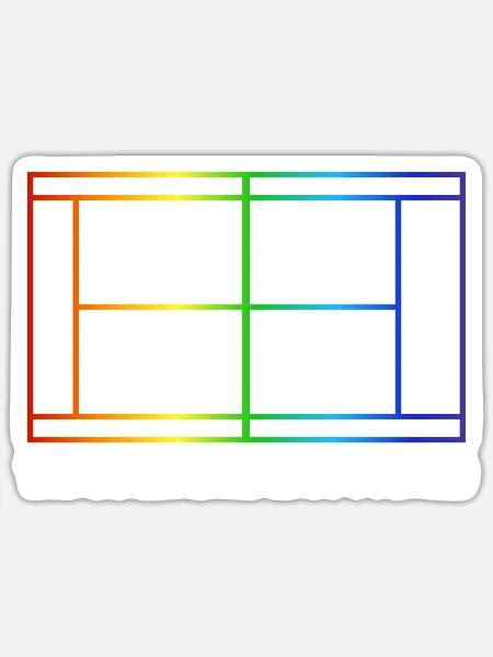 Tennis Matchball Tenniscourt Tennisplatz - Sticker Größe S (10 x 10 cm) - Mattweiß