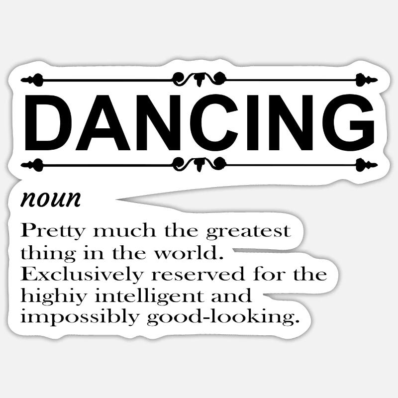 Danse Musique de danse - Sticker taille S (10 x 10 cm) - blanc mat