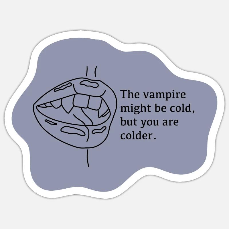 Vampire - Sticker size S (10 x 10 cm) - white matte