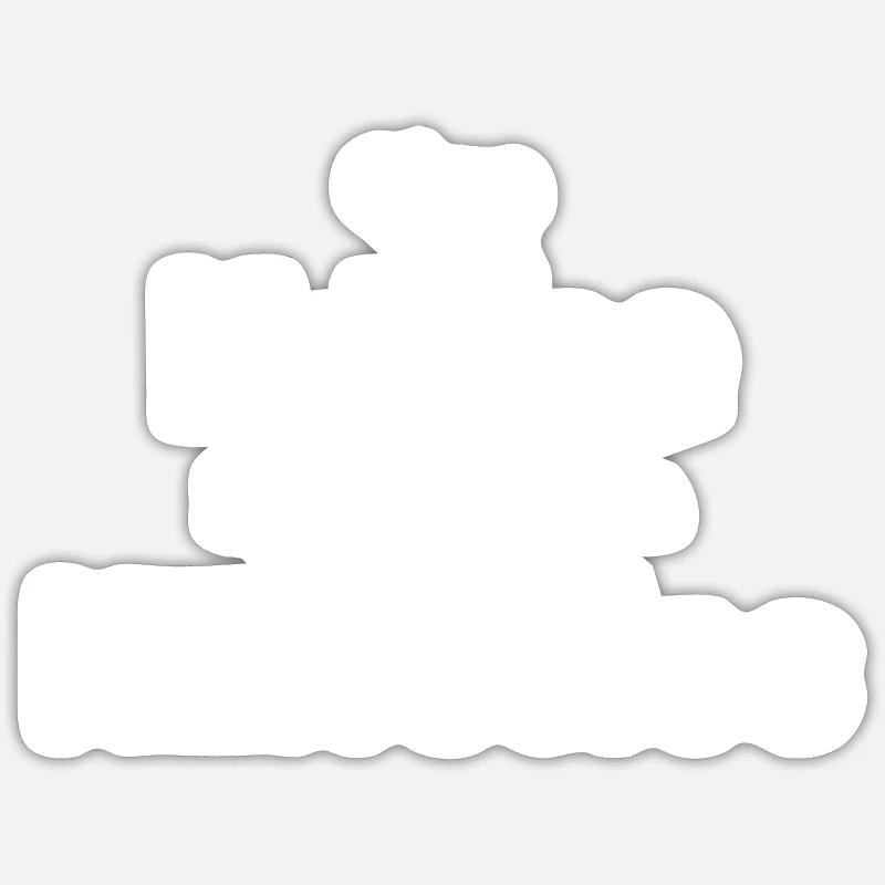 Kaffee - Sticker Größe S (10 x 10 cm) - Mattweiß