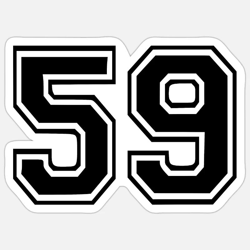 59 - Sticker Größe S (10 x 10 cm) - Mattweiß