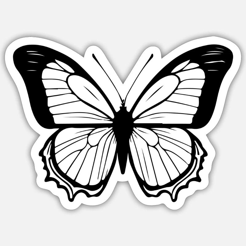 Butterfly - Sticker size S (10 x 10 cm) - white matte
