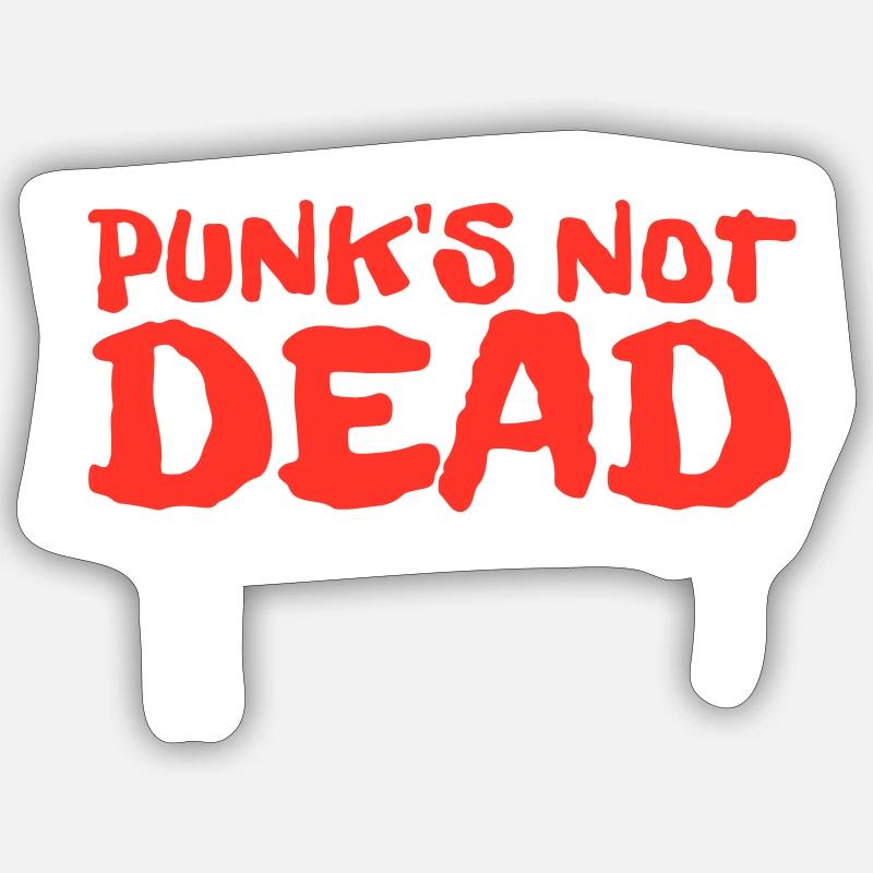 punks not dead | red-edition Sticker Größe S (10 x 10 cm)
