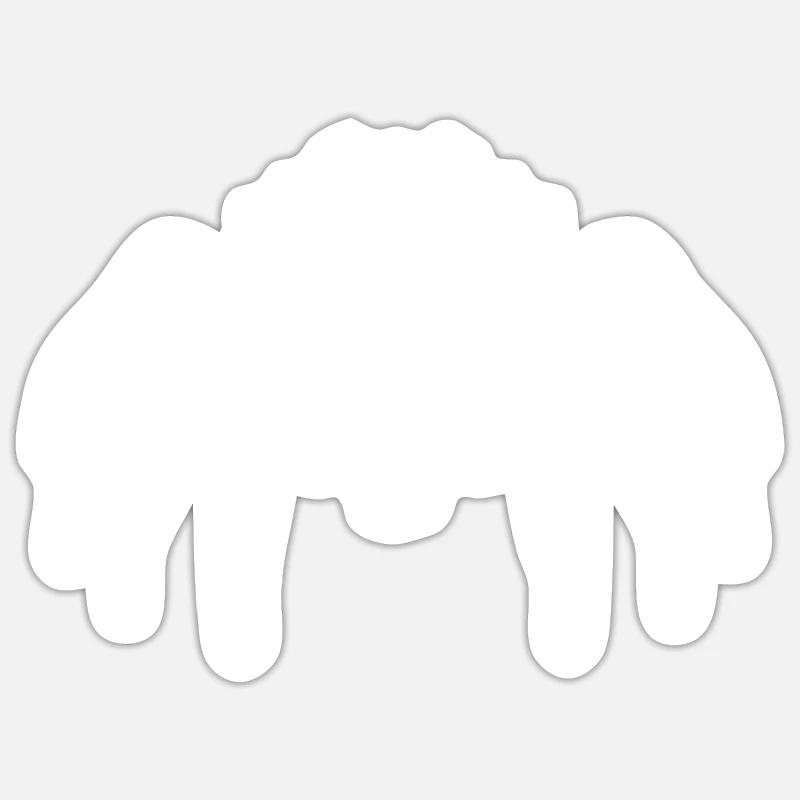 Araignée araignées animaux - Sticker taille S (10 x 10 cm) - blanc mat