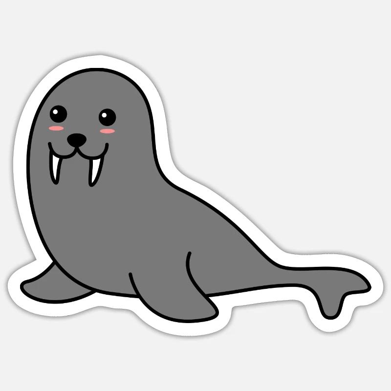 Robbe Tier Comic Sticker Größe S (10 x 10 cm)