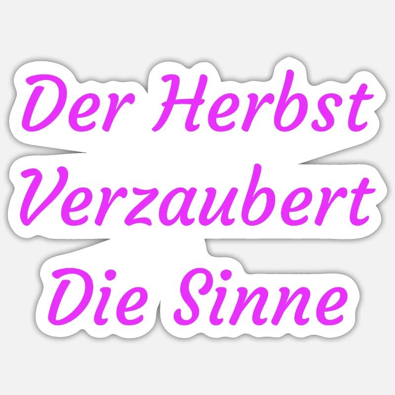 Herbst Herbstlich Natur - Sticker Größe S (10 x 10 cm) - Mattweiß