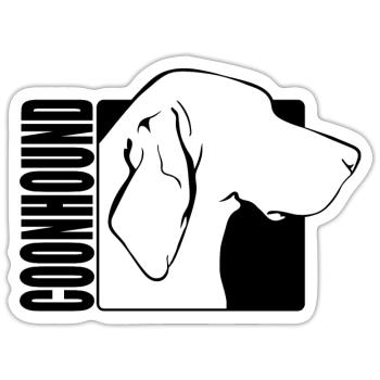 Coonhound Profile Dogs Dog Wilsigns - Sticker size S (10 x 10 cm) - white matte - Front