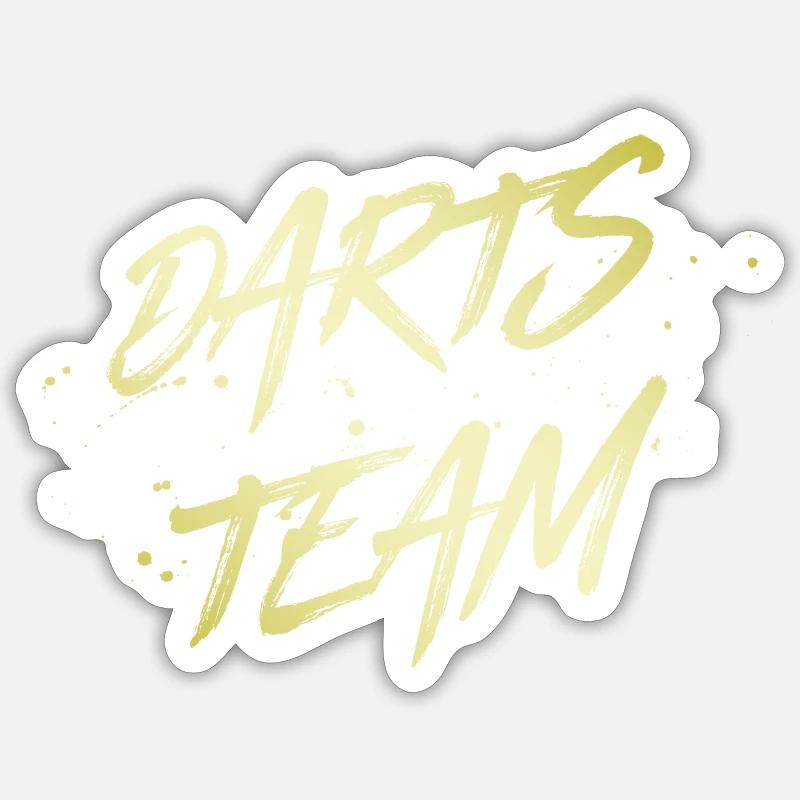 Darts Team - Sticker size S (10 x 10 cm) - white matte