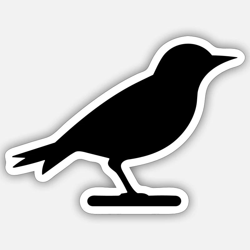 Vogel - Sticker Größe S (10 x 10 cm) - Mattweiß