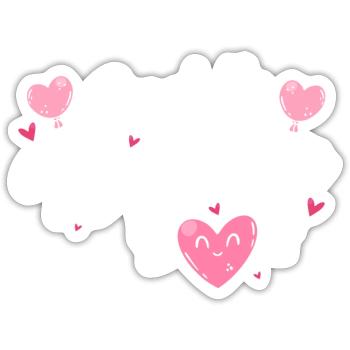 Liebe Umarmung Kinder - Sticker Größe S (10 x 10 cm) - Mattweiß - Vorne
