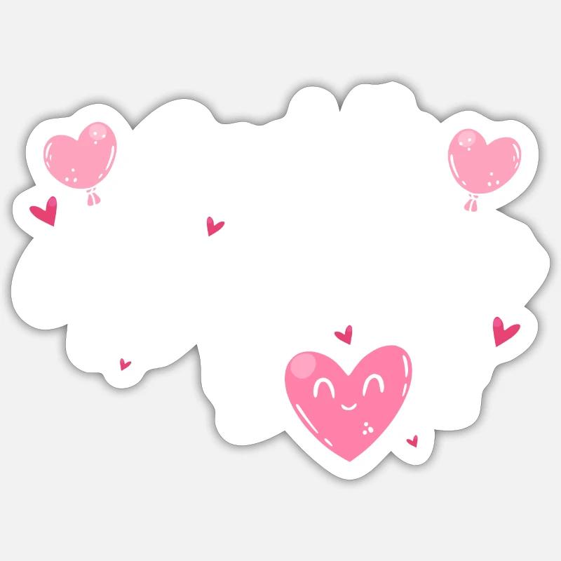 Liebe Umarmung Kinder - Sticker Größe S (10 x 10 cm) - Mattweiß