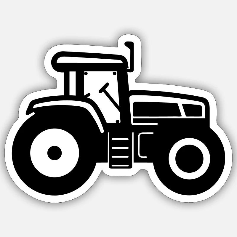 Tractor - Sticker size S (10 x 10 cm) - white matte