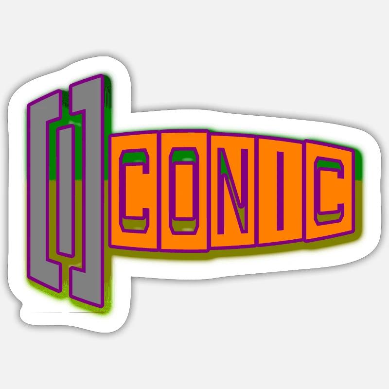 ICONIQUE - Sticker taille S (10 x 10 cm) - blanc mat