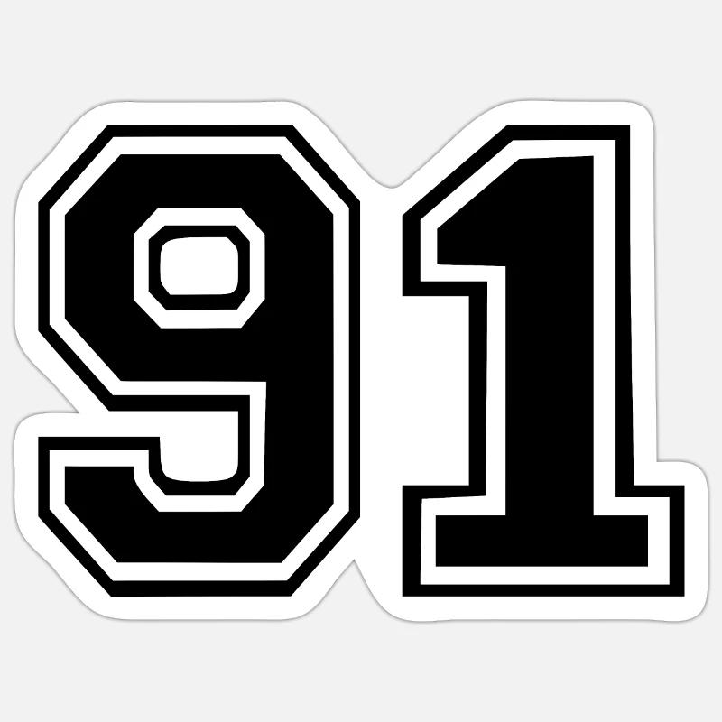 91 - Sticker size S (10 x 10 cm) - white matte