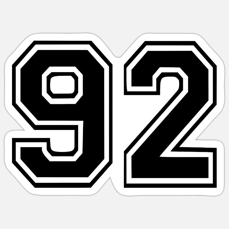 92 - Sticker taille S (10 x 10 cm) - blanc mat