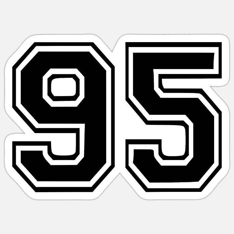 95 - Sticker Größe S (10 x 10 cm) - Mattweiß