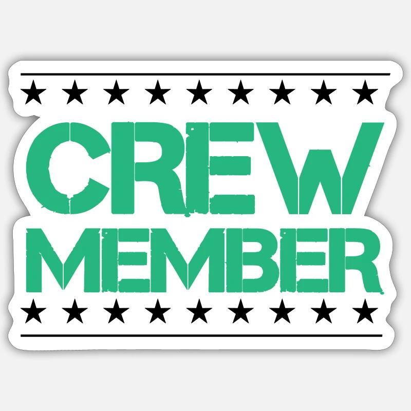 Membre d’équipage 02 - Sticker taille S (10 x 10 cm) - blanc mat